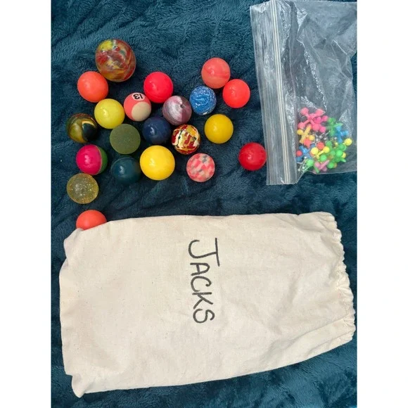 Vintage Disney Mickeys Candy Company Bag with Jacks and Bouncy Balls Lot - Picture 7 of 7